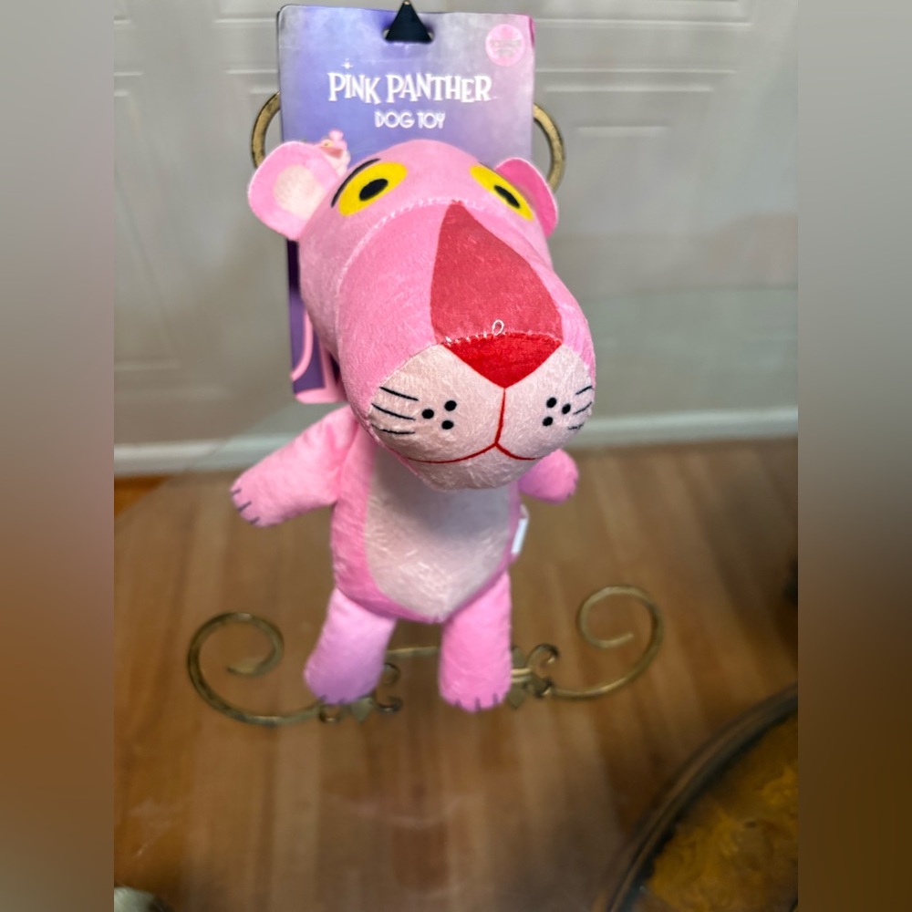 NEW MGM Pink Panther Dog Toy Squeaker Plush 10”
